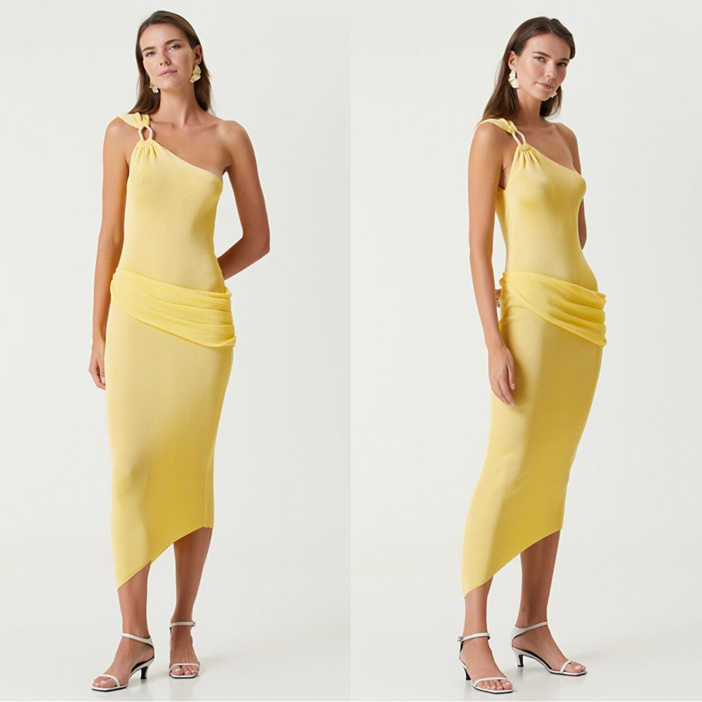 NWT BAOBAB Lyn Maxi Dress in Carambolo Yellow Size Small
